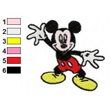 Mickey Mouse So Cheery Embroidery Design